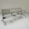 Durable Chrome Steel Waiting Bench – 3-Seater thumb 0