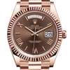 Rolex President 40mm Day-Date Rose Gold Chocolate Dial Watch thumb 0