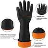 Heavy duty chemical resistant Industrial rubber gloves thumb 3