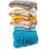Soft Knitted Throw Blanketswith Tassel thumb 3