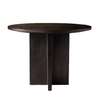 Boardroom Table; 120cm Brown Wooden Round Boardroom Table thumb 2