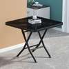 Black Metal Folding Glass Dinning Table thumb 10
