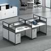Office Desk : Modern Workstation of 4 with Open Space thumb 0
