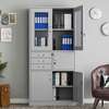 Steel Glass Doors 3 Drawers Office Cabinet With A Safe thumb 4