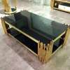 Black Metal With Top Golden Glass Table Coffee thumb 12
