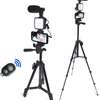 Vlogging Kit With Adjustable Tripod+ Lights + Microphone thumb 1