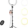 UBeesize 10" Selfie Ring Light with 50" Extendable Tripod thumb 1