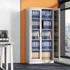 Office Cabinet:  2-Door Full Glass Metallic Office Cabinet thumb 0