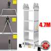 4.7m Ladder Aluminium Extension Folding thumb 0