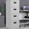 Durable Metal File Cabinet – 4 Drawers, White Steel thumb 4