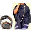 Womens Black Cotton poncho with watch combo thumb 0