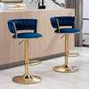 Gold Metal Swivel Barstool and Adjustable Height thumb 0