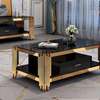 Black Metal With Top Golden Glass Table Coffee thumb 0