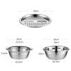Stainless steel 3in1 set of grater collander & bowl thumb 1