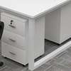 Office Desk: White Modular Two Seater Workstation thumb 2
