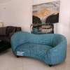 Modern blue two seater curved sofa set thumb 6