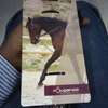 Brown leather and fabric horse riding draw reins thumb 9