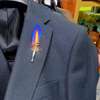 Red,black,pink,yellow&royal blue feathers lapel pins. thumb 5