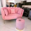 Latest pink two seater sofa/pouf/Love seat thumb 2