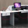120cm White Reception Desk thumb 4
