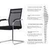 Office chair:  Metal Bow-Legged Black Chairs for Conference thumb 2