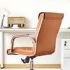 Brown Leather Quality Ergonomic Office Seat thumb 2