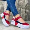 Women buckle strap casual sneakers thumb 2