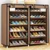 Double column  shoe rack  with canvas cover* thumb 0