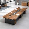 3 M Brown Wood Rectangular Conference Meeting Table thumb 0