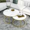 2 Piece White Marble Top Coffee Table thumb 6