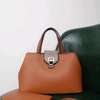 PEDRA Brown Leather Handbag Set with Wallet thumb 0