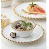 The 30pcs Nordic classy dinner set with gold rim. thumb 7