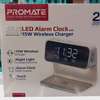 Promate 3-in-1 Multi-Function LED Alarm Clock with 15W charg thumb 2