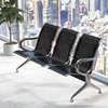Office Bench: Black 3-Seater Office Waiting Chair thumb 2