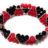 Womens Red/Black Crystal Bracelet with earrings thumb 0