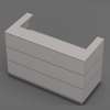Reception desk: 120cm white reception counter desk thumb 2