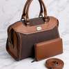 Elegant Purple Handbag Set with Wallet & Strap thumb 4
