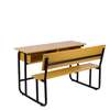 2 seater modern school desk with a bench thumb 2