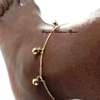 Womens Boho gold tone anklets with earrings thumb 1