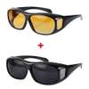 Day And Night Driving Glasses Anti Glare Vision Driver Safety Sunglasses -Brown And Black thumb 0