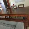 Mahogany Hardwood Dining table with a bench and 5 chairs thumb 0