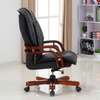 Luxury High-Back Executive Chair with Solid Wood Frame thumb 2