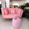 Latest pink two seater sofa/pouf/Love seat thumb 3