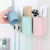 Toothbrush Holder with 3 Cups Bathroom Wall Mounted. thumb 0