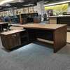 Office Desk : Solid L-Shaped Executive Wood Desk thumb 5