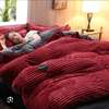 Velvet Duvet Bedding Set Queen Ribbed Texture Size 6*7 thumb 4