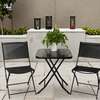 Black Metal Folding Glass Dinning Table thumb 11