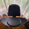 Three Legged Chair Lounge Chair Black Leather thumb 2