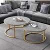 Pure Marble Nesting tables on Gold Metallic frame thumb 0