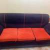 Brown and Orange 5 Seater Sofa Set thumb 1